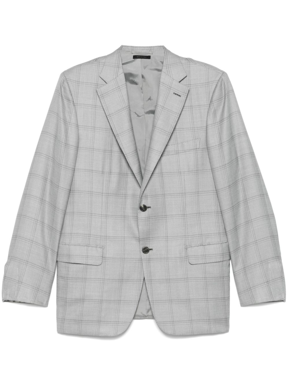 Brioni checked blazer - Grey