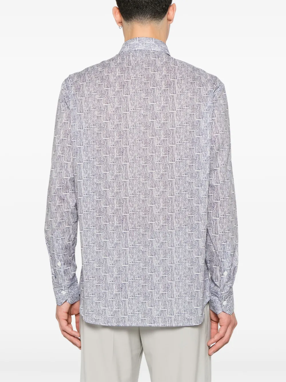 Brioni Overhemd met print Blauw