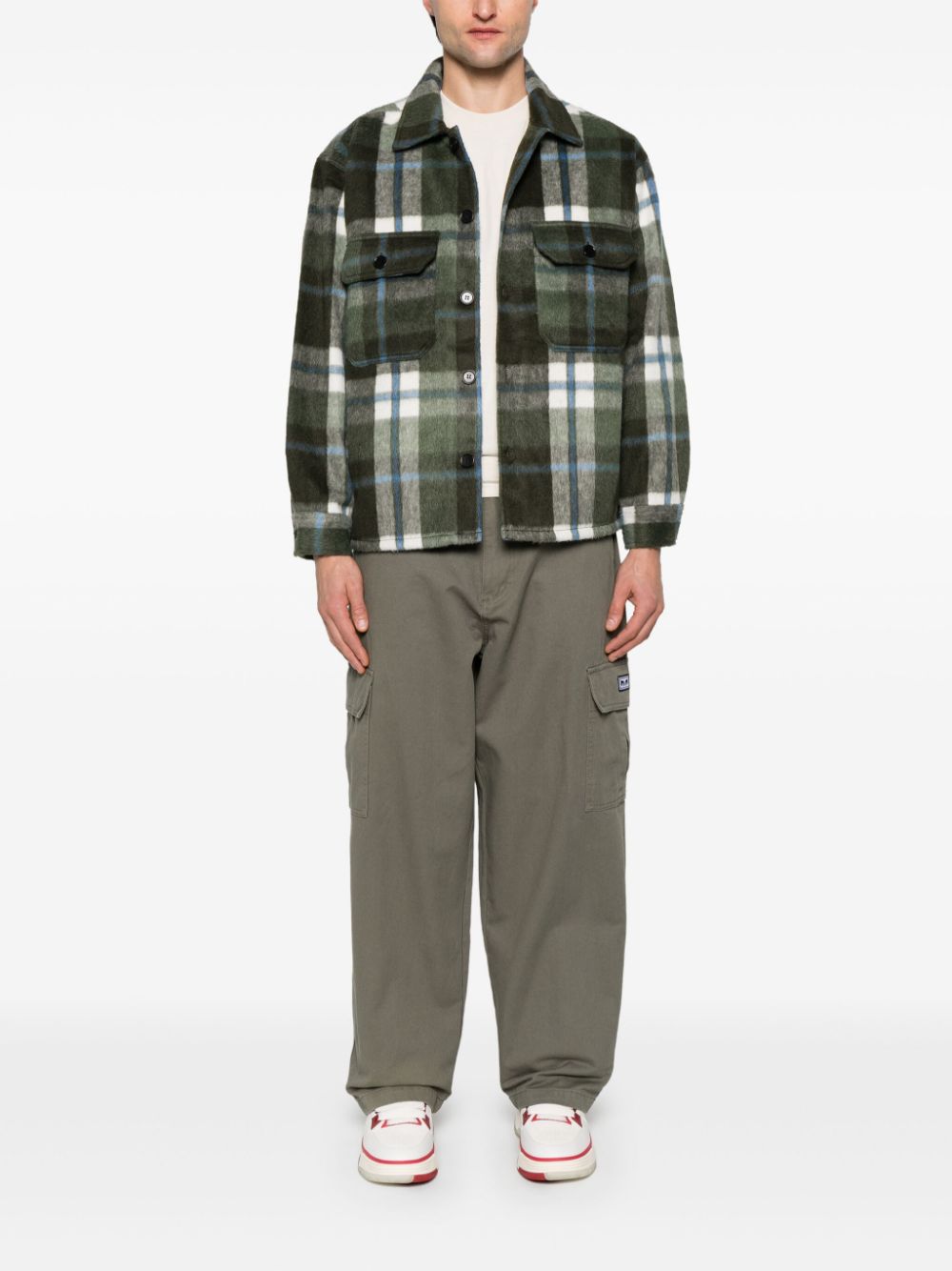 Obey checked jacket - Groen