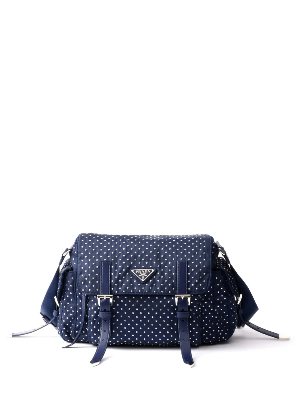 studded Re-Nylon shoulder bag