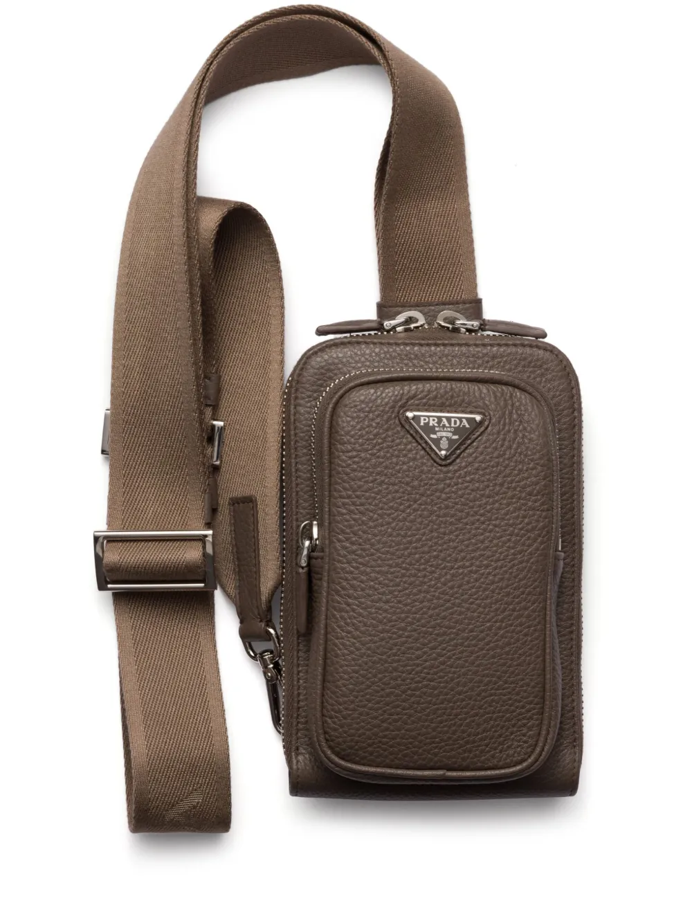 Prada Custodia per smartphone in pelle - Grigio