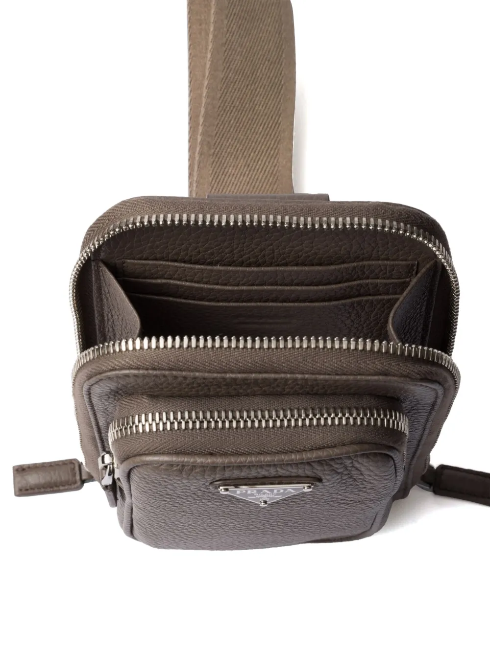 Prada Leren telefoonhoesje Grijs