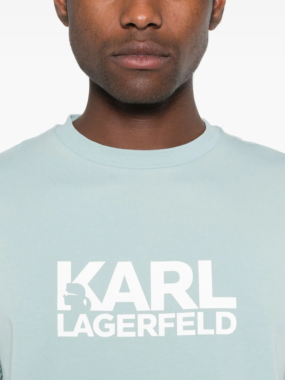Karl Lagerfeld T-shirt met logoprint Blauw