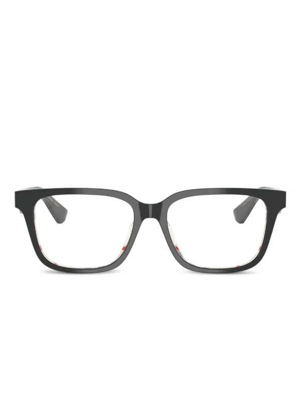 Burberry Eyewear スクエア眼鏡フレーム | ブラック | FARFETCH JP