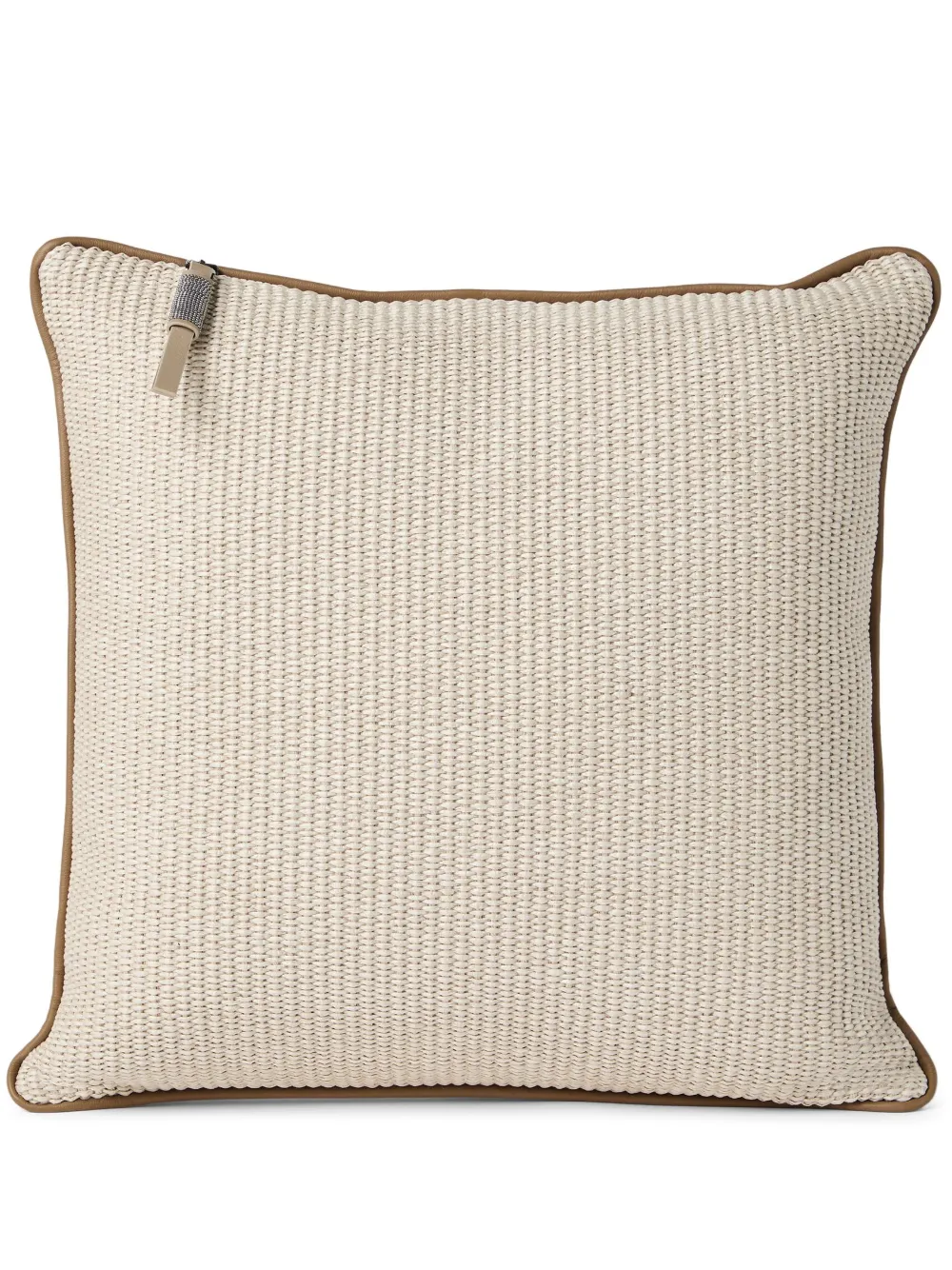Brunello Cucinelli techno raffia cushion | Neutrals | Image 1