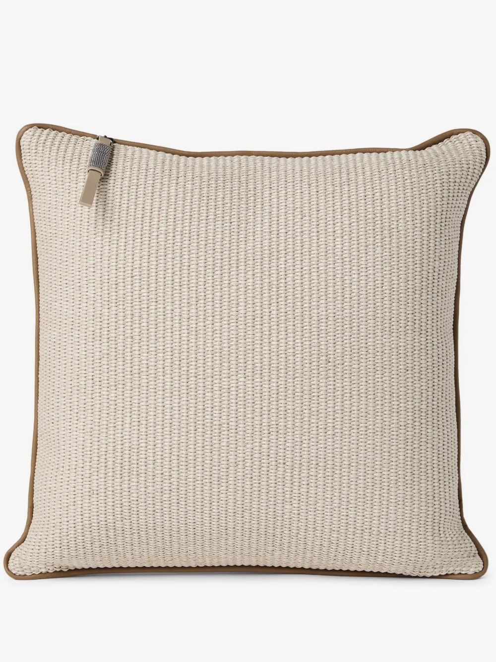 Brunello Cucinelli techno raffia cushion | Neutrals | Image 1