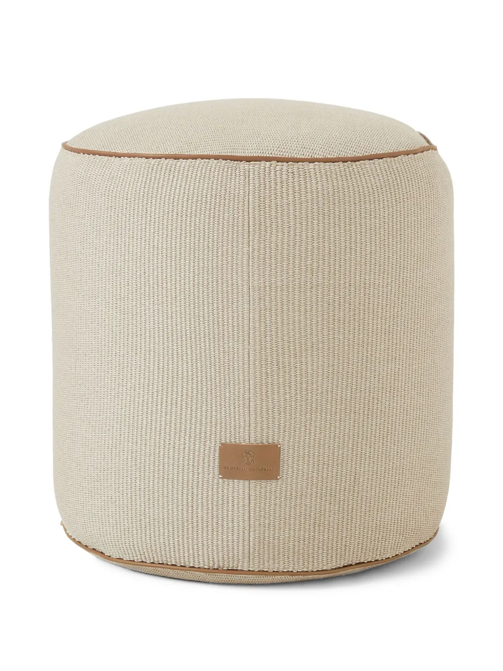 Brunello Cucinelli Pouf in misto cotone | bianco | Image 1