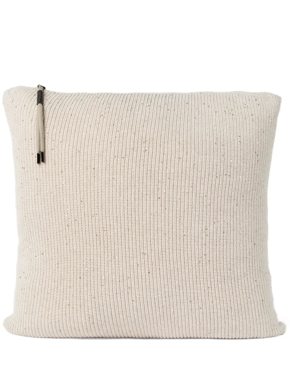 Brunello Cucinelli knitted cushion | Neutrals | Image 1