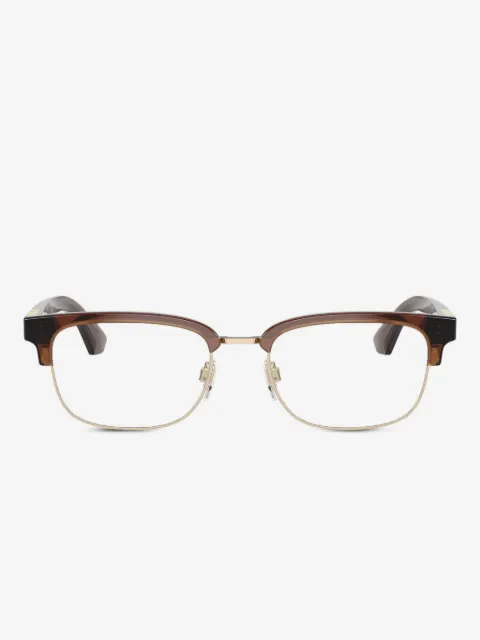 Burberry Eyewear نظارة بإطار مستطيل وزينة ذهبية