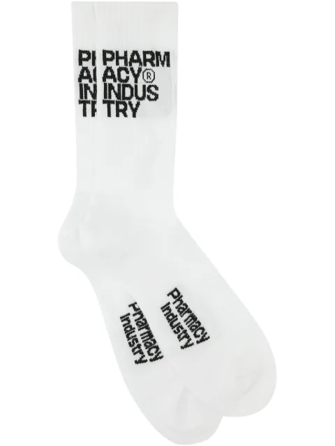 Pharmacy Industry logo-intarsia socks