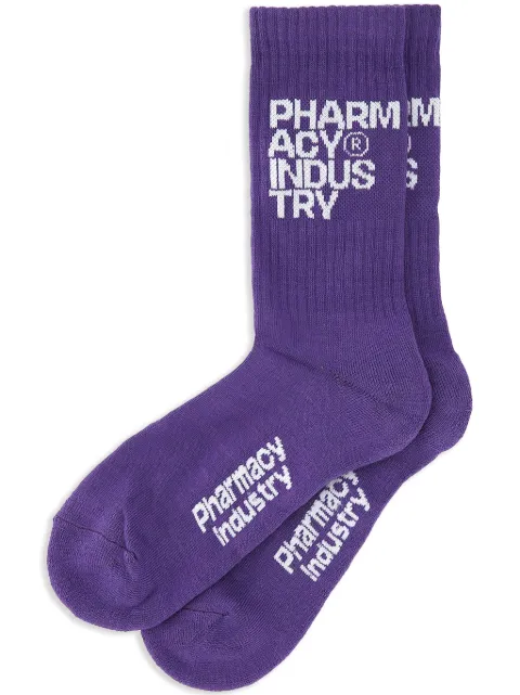 Pharmacy Industry logo-intarsia socks