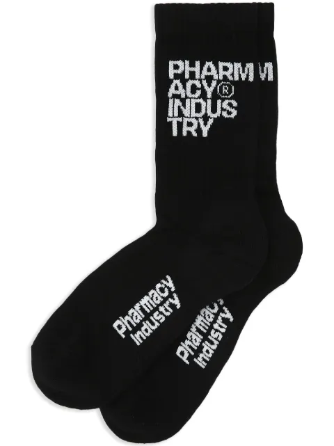 Pharmacy Industry logo-intarsia socks