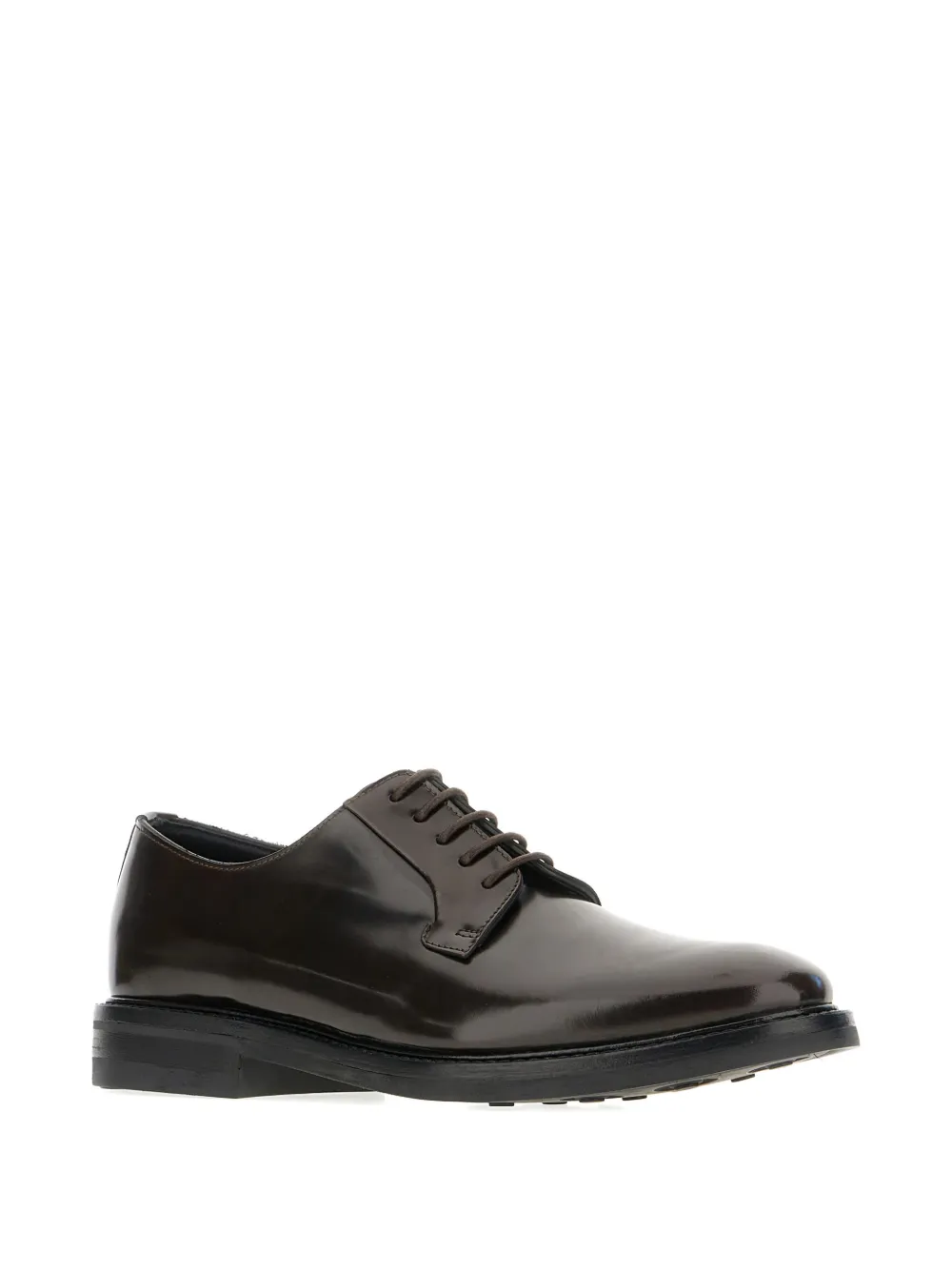 Seboy leather lace-up oxford shoes Brown