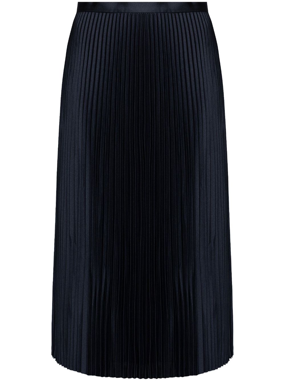 pleated midi skirt