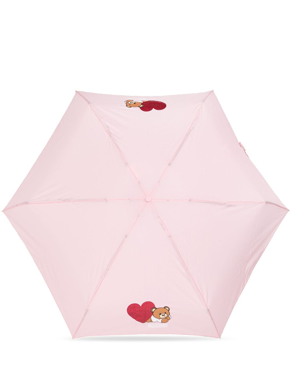 Moschino Paraplu met teddybeerprint Roze