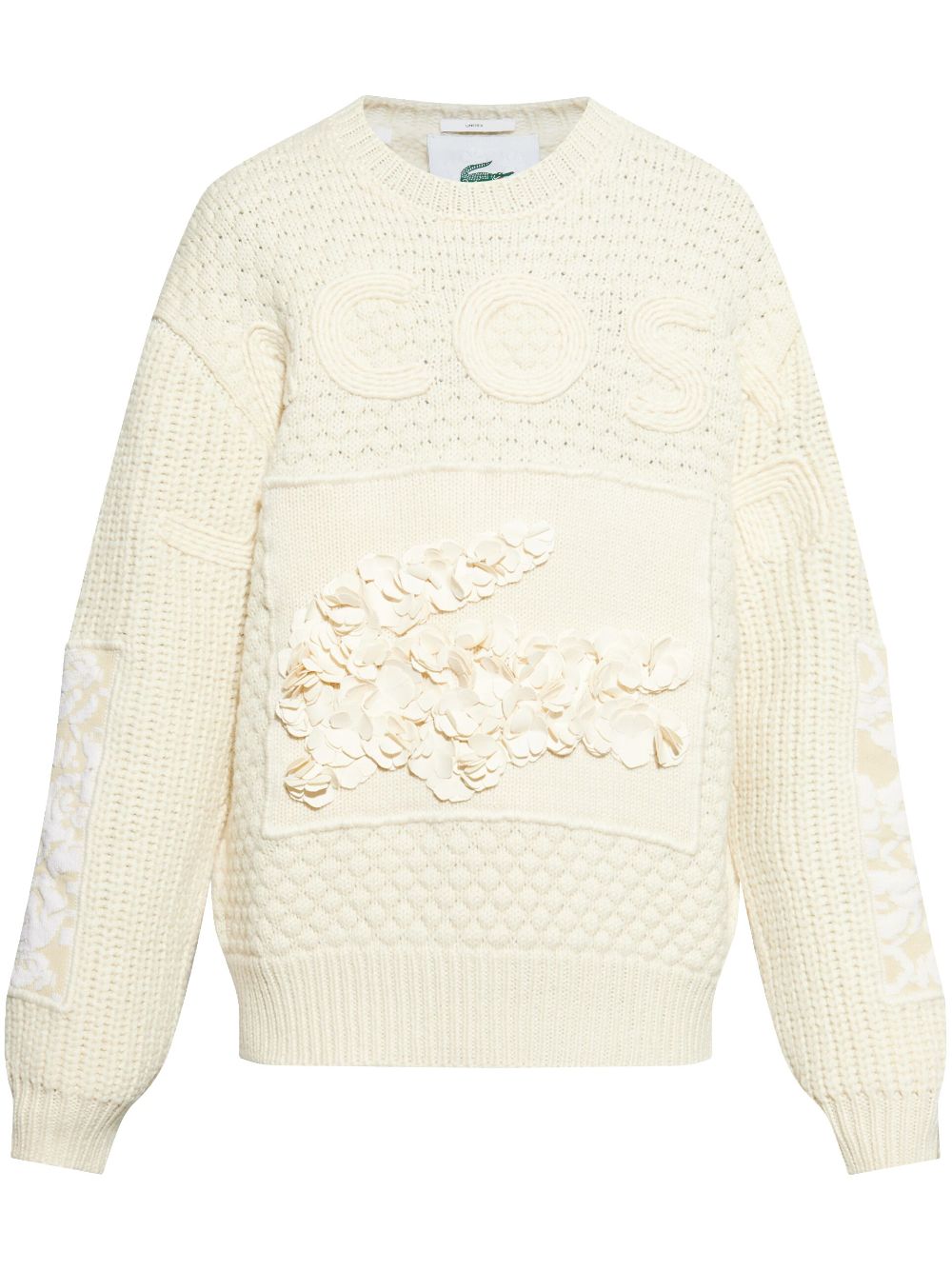 x Lemarié floral-appliqué sweater