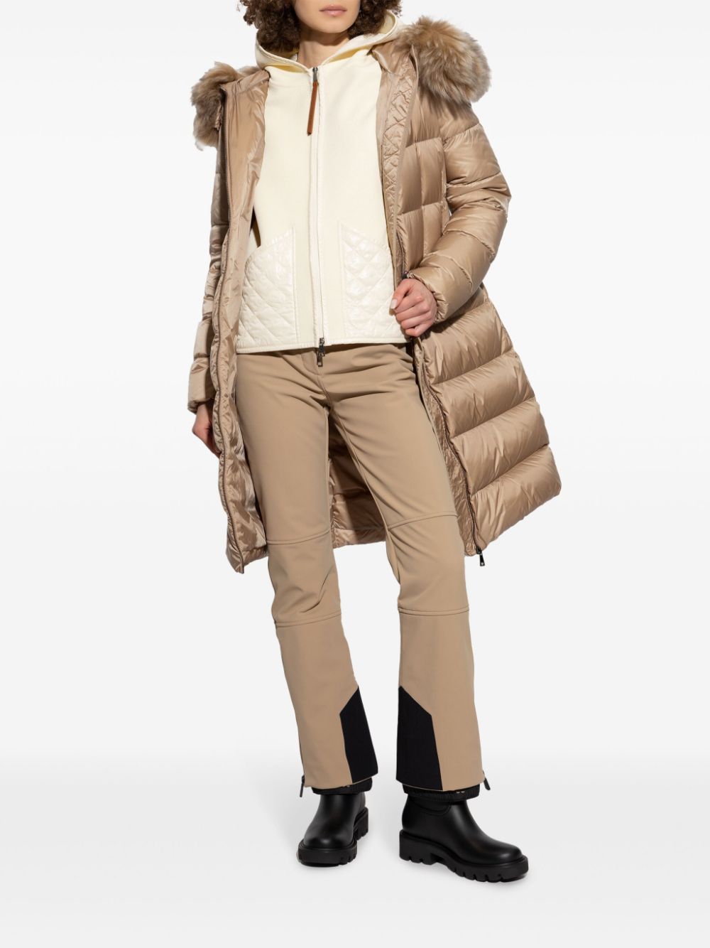 Moncler Grenoble Skibroek met vlakken - Beige