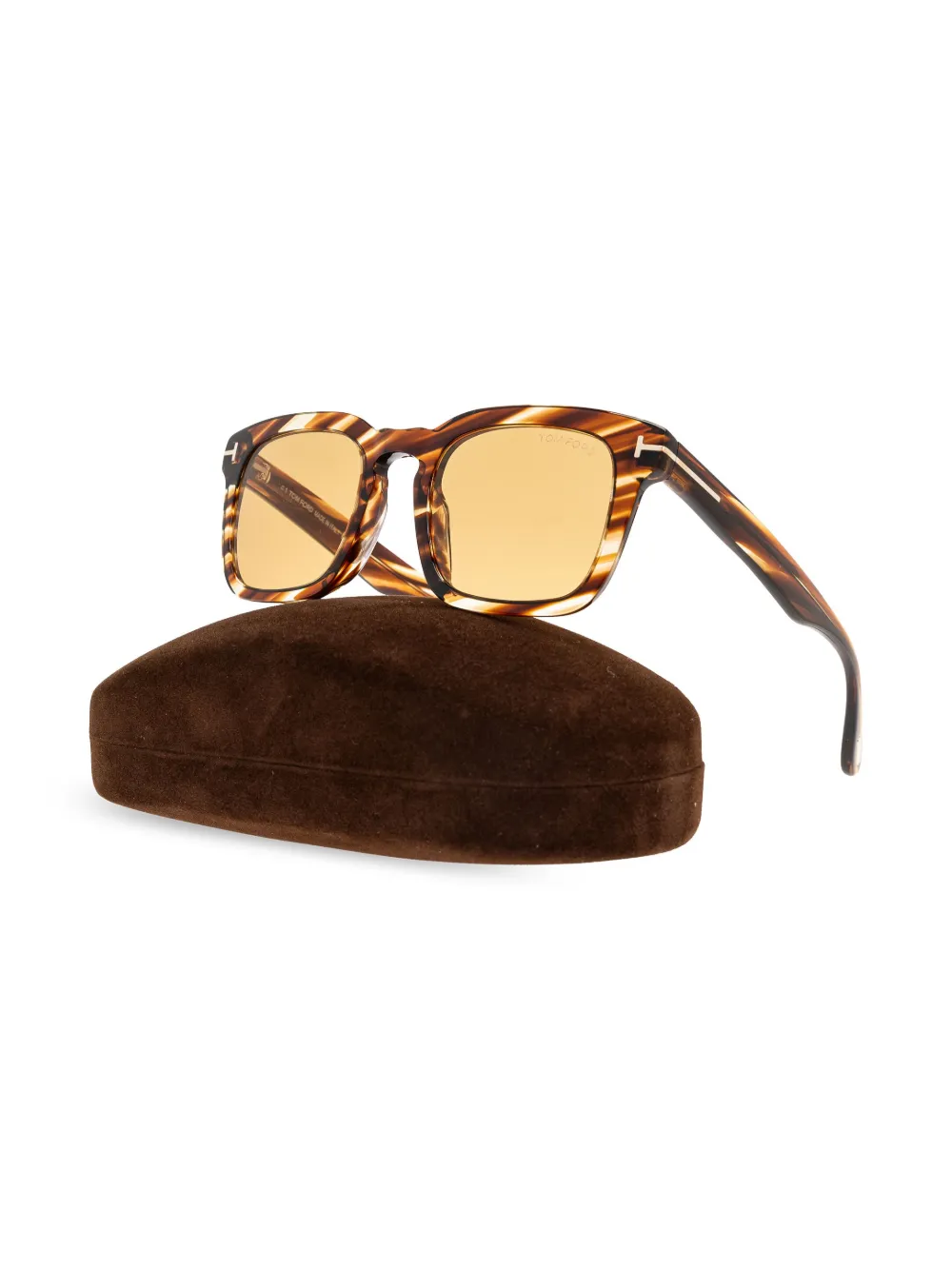 TOM FORD Eyewear Zonnebril met vierkant montuur Bruin