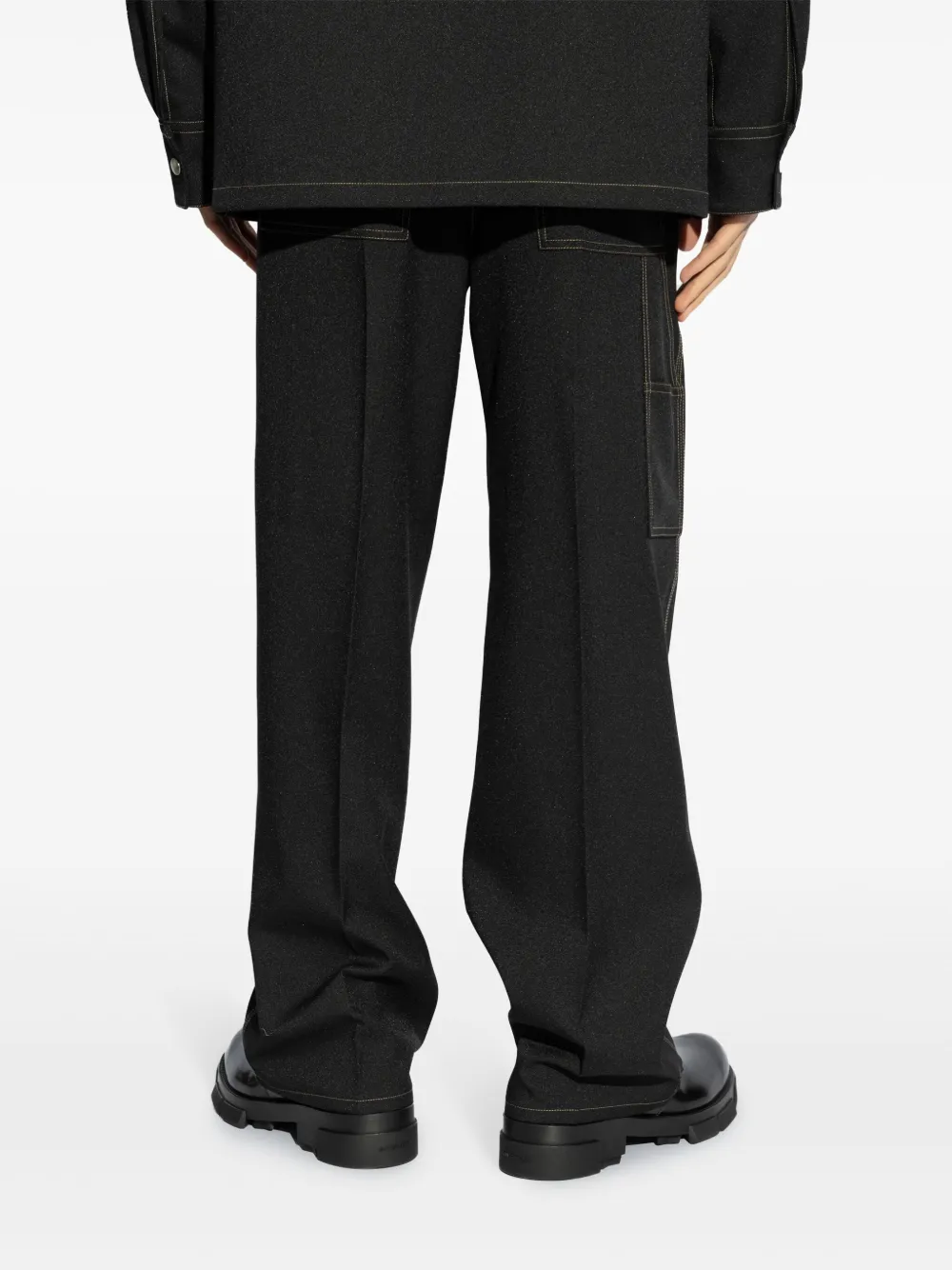 Jil Sander Broek met ceintuur Zwart
