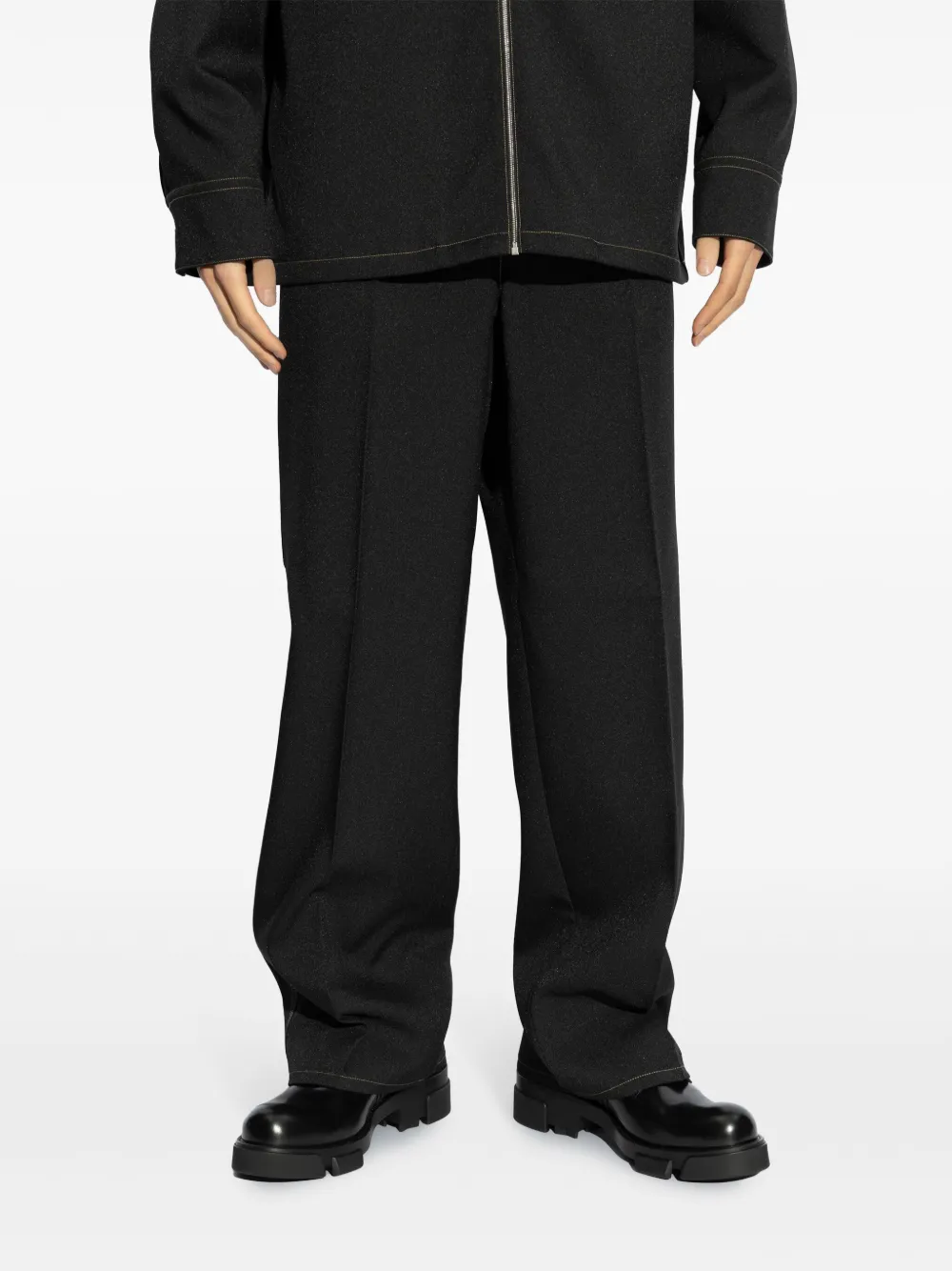 Jil Sander Broek met ceintuur Zwart