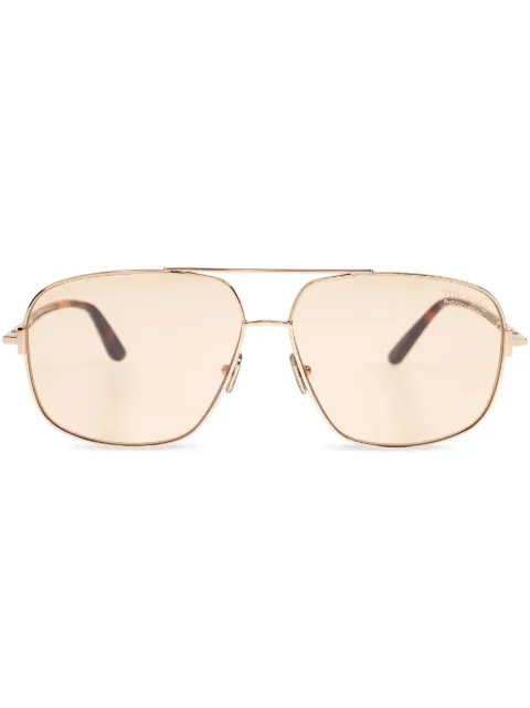 TOM FORD Eyewear نظارة شمس بإطار بايلوت تصميم تكس