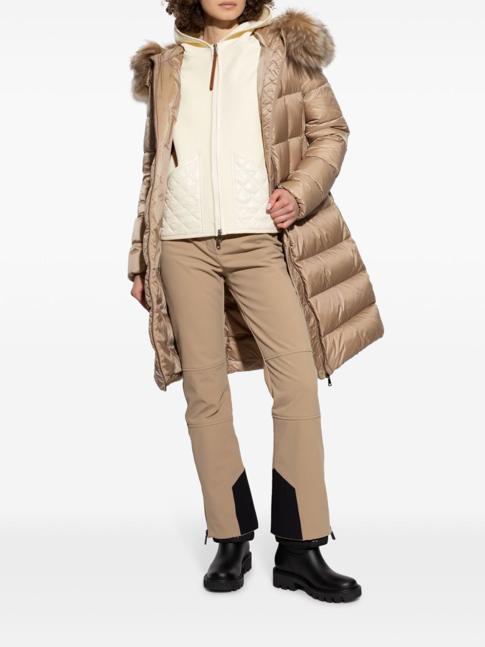 Moncler quilted cardigan - Beige