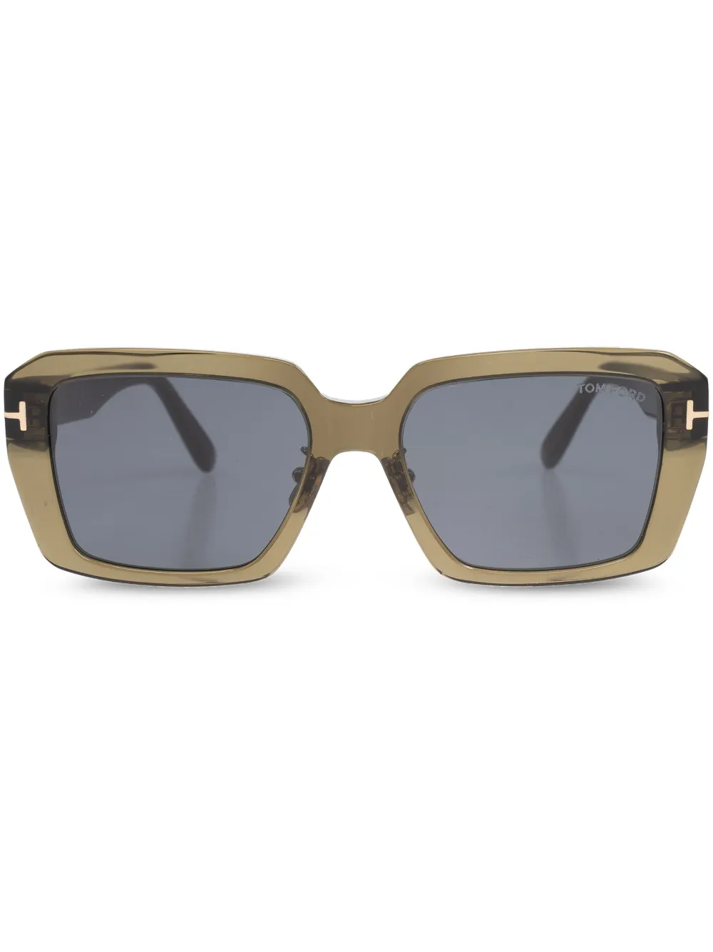 TOM FORD Eyewear Zonnebril met vierkant montuur Groen