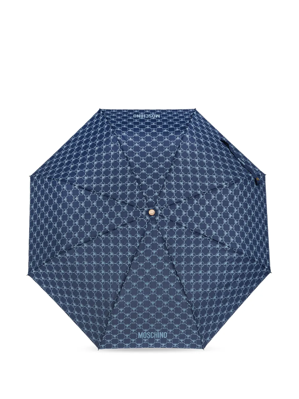 Moschino Monogram-pattern Umbrella In Blue
