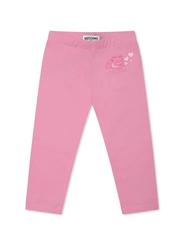 Moschino Kids Teddy Bear Leggings Pink FARFETCH