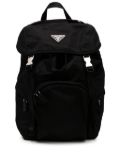 Prada Pre-Owned logo patch backpack - Black