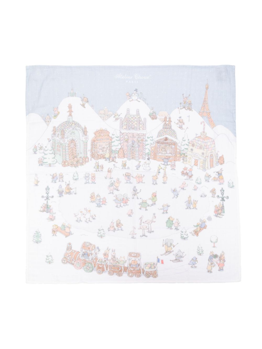 Atelier Choux Carre Les Merveilles d'Hiver blanket (95cm x 95cm) - White