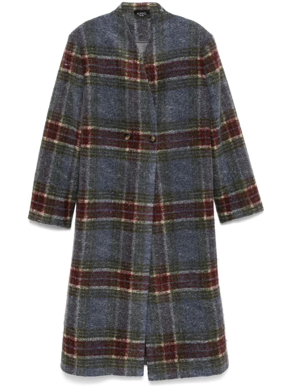 A.M.G. checked coat | Grey | Image 1