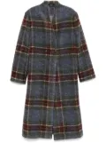 A.M.G. checked coat - Grey