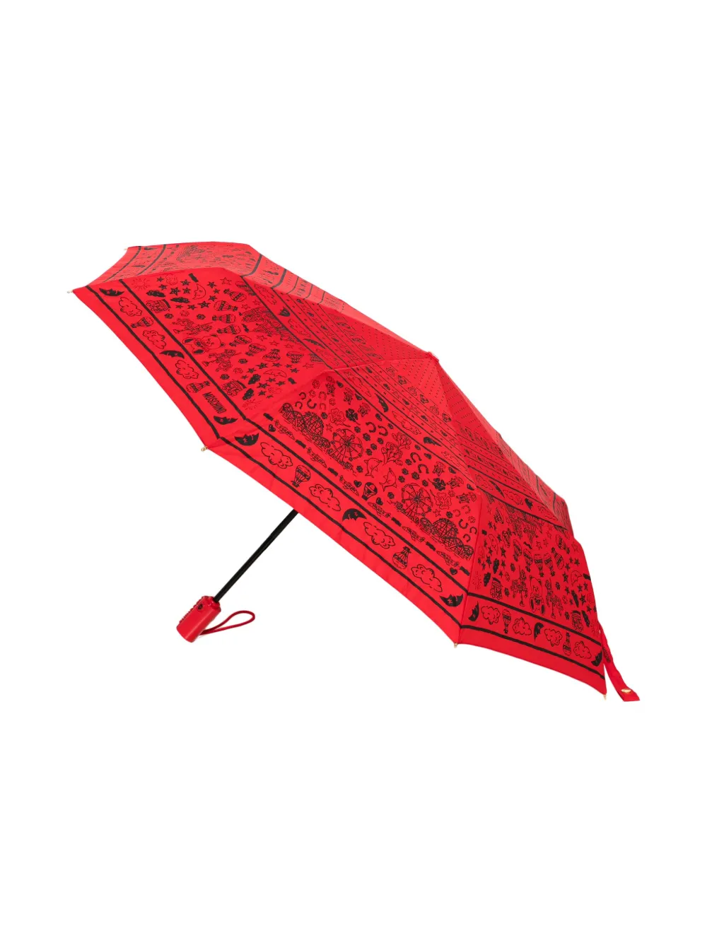 Moschino Luna Park paraplu Rood