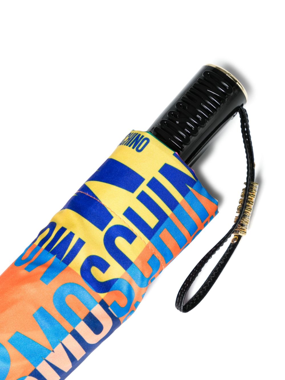 Moschino Paraplu met logoprint - Blauw