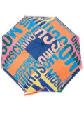 Moschino logo-print umbrella - Blue