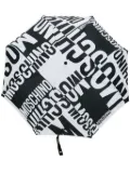 Moschino logo-print umbrella - Black