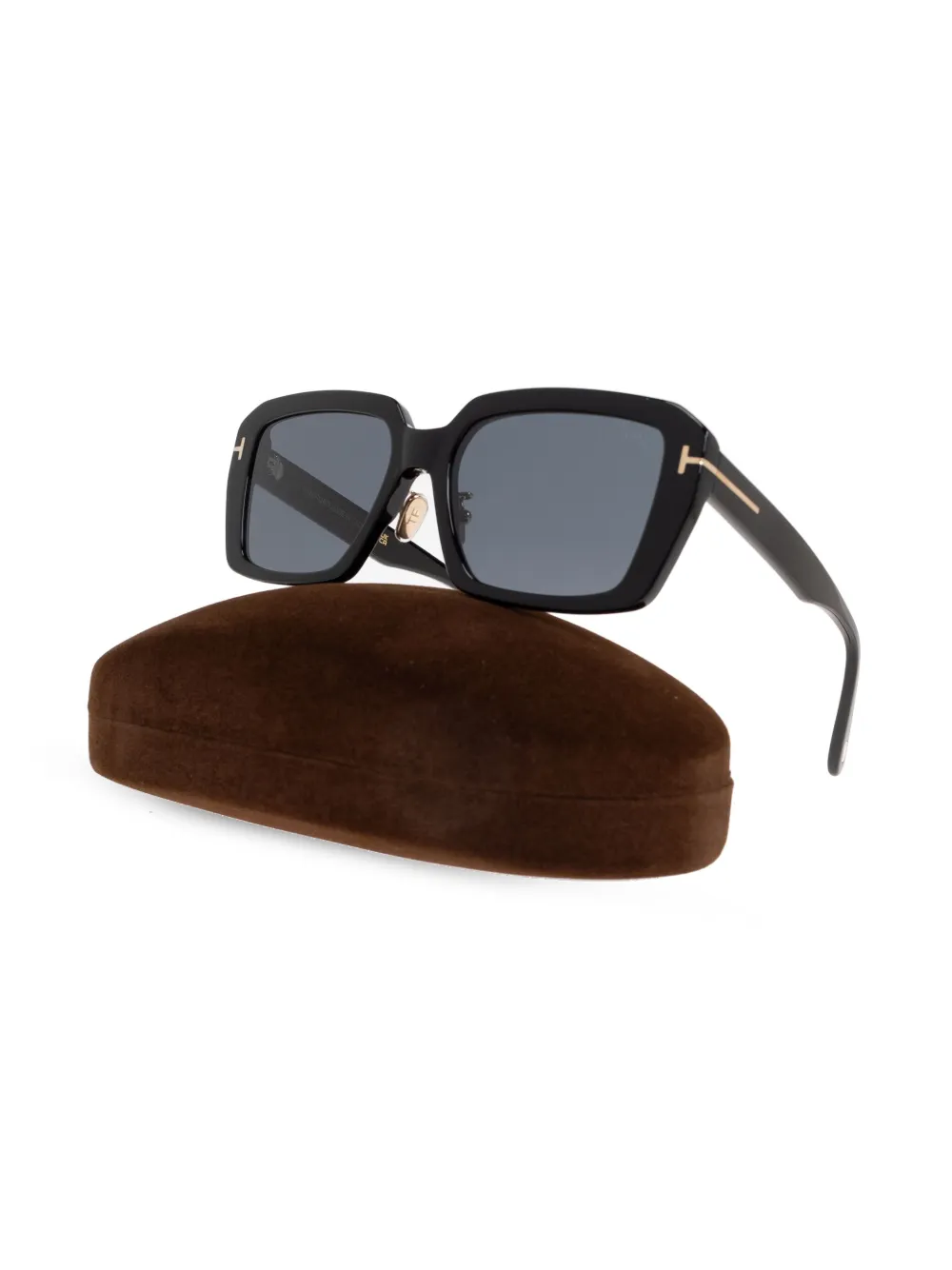 TOM FORD Eyewear Zonnebril met vierkant montuur Zwart