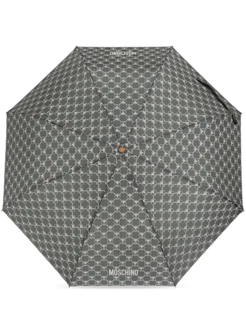 Moschino parapluie à logos - Gris - Moschino - Modalova