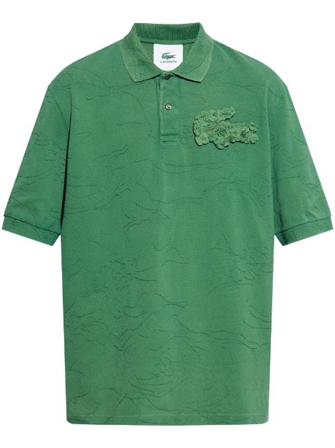 Lacoste crocodile-appliqué polo shirt