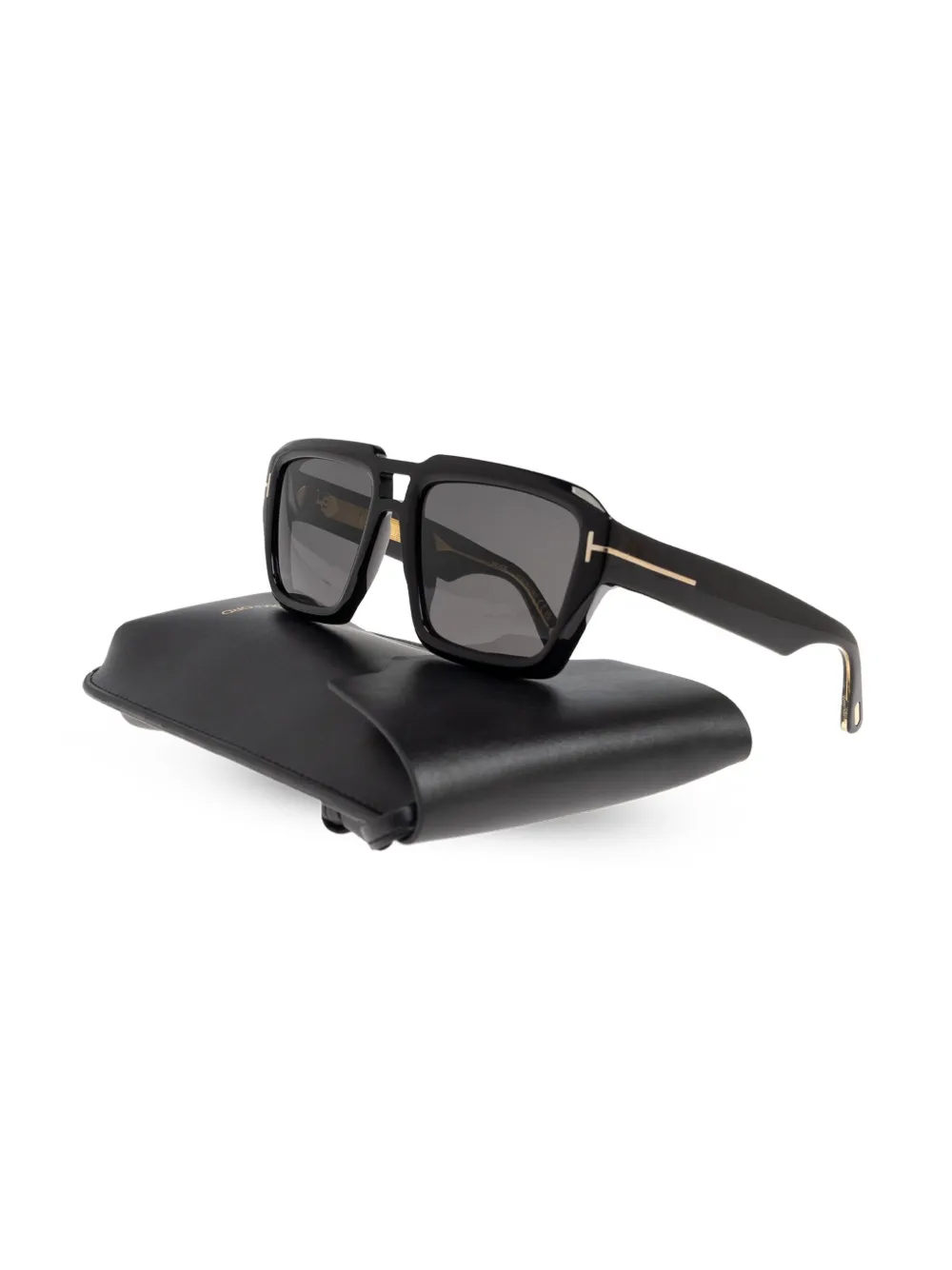 TOM FORD Eyewear Zonnebril met piloten montuur Zwart