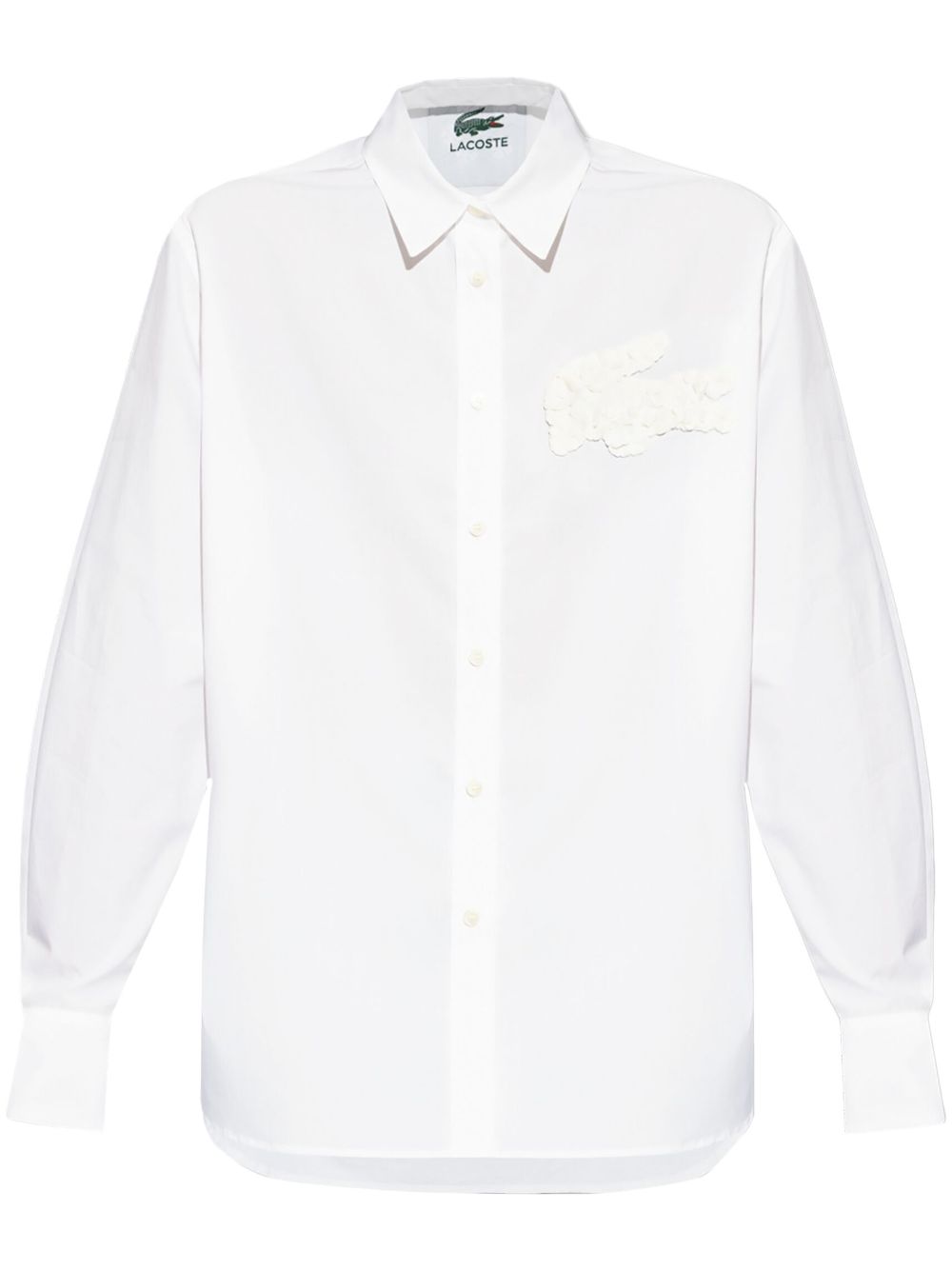 Lacoste Shirt met logopatch Wit