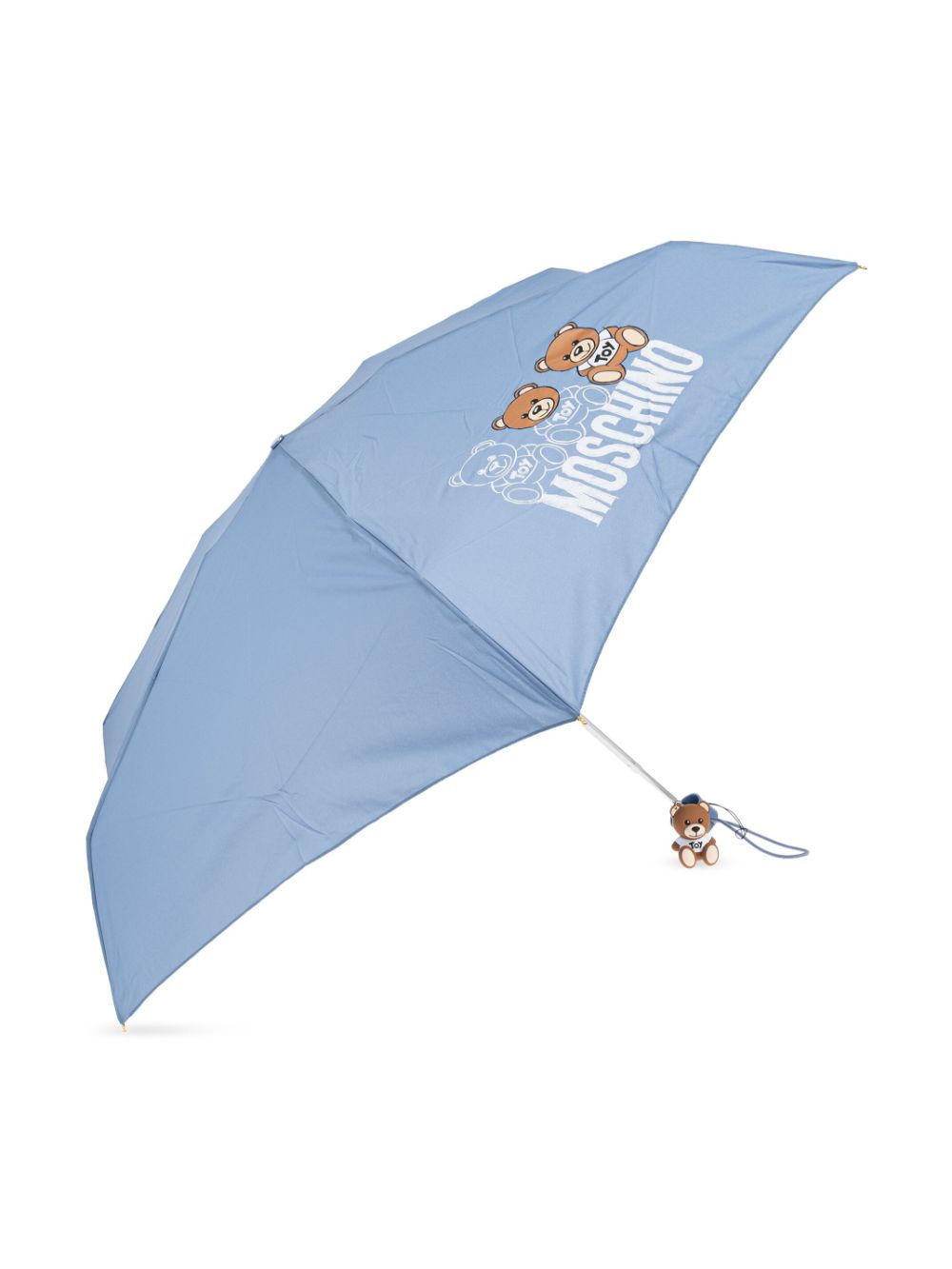 Moschino logo-print umbrella - Blauw