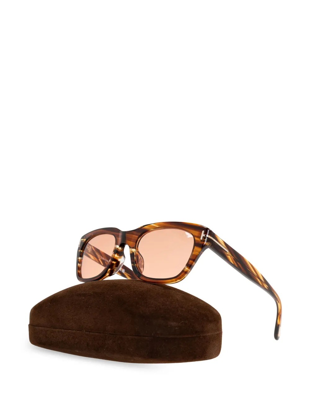 TOM FORD Eyewear Zonnebril met vierkant montuur Bruin