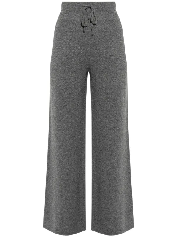 Theory Flared Knit Trousers in Grey