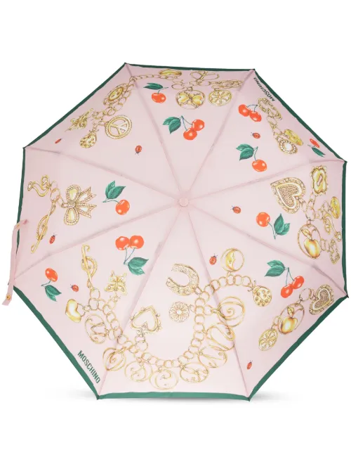Parapluie à imprimé graphique - Moschino - Modalova