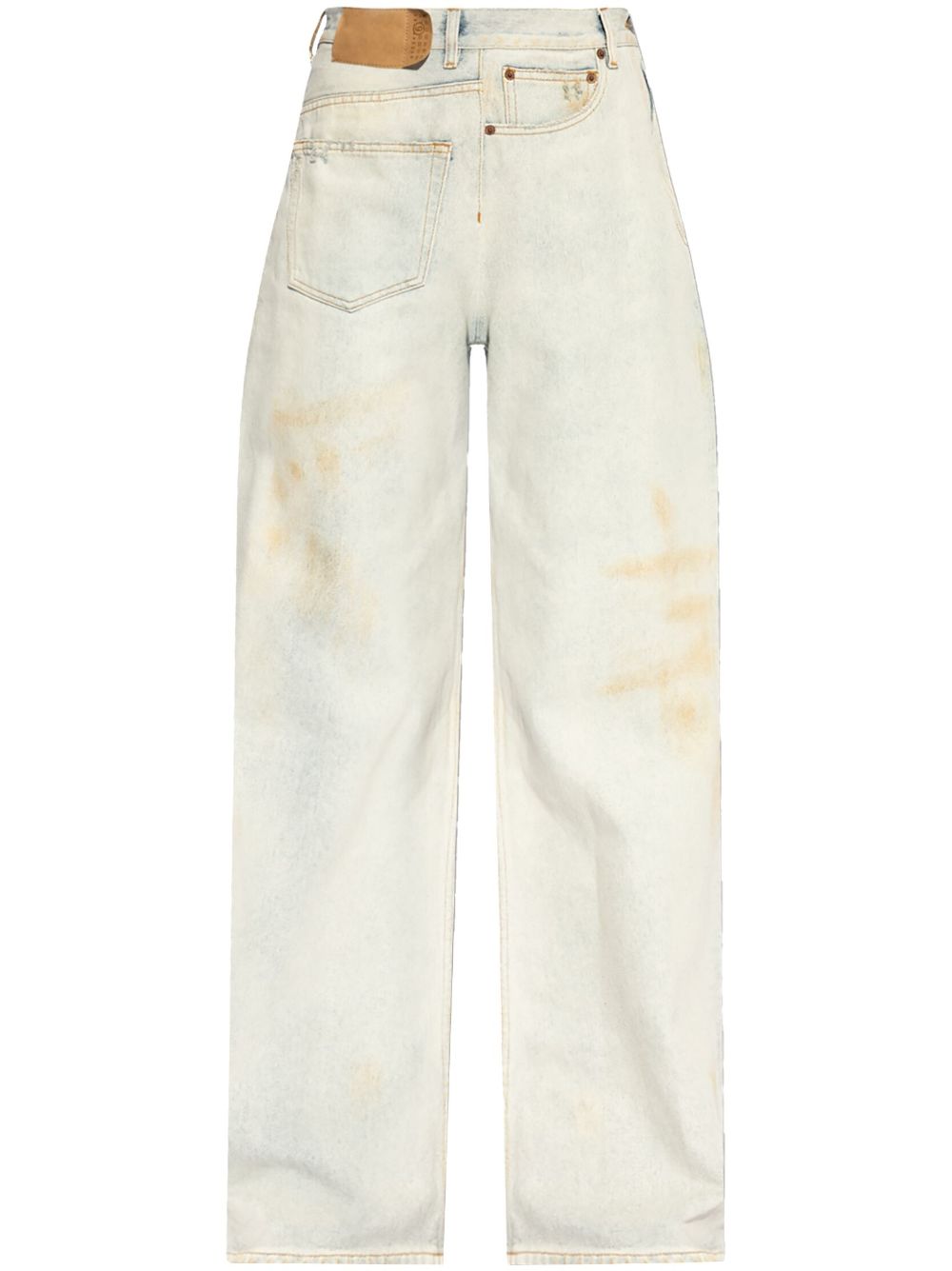 distressed wide-leg jeans