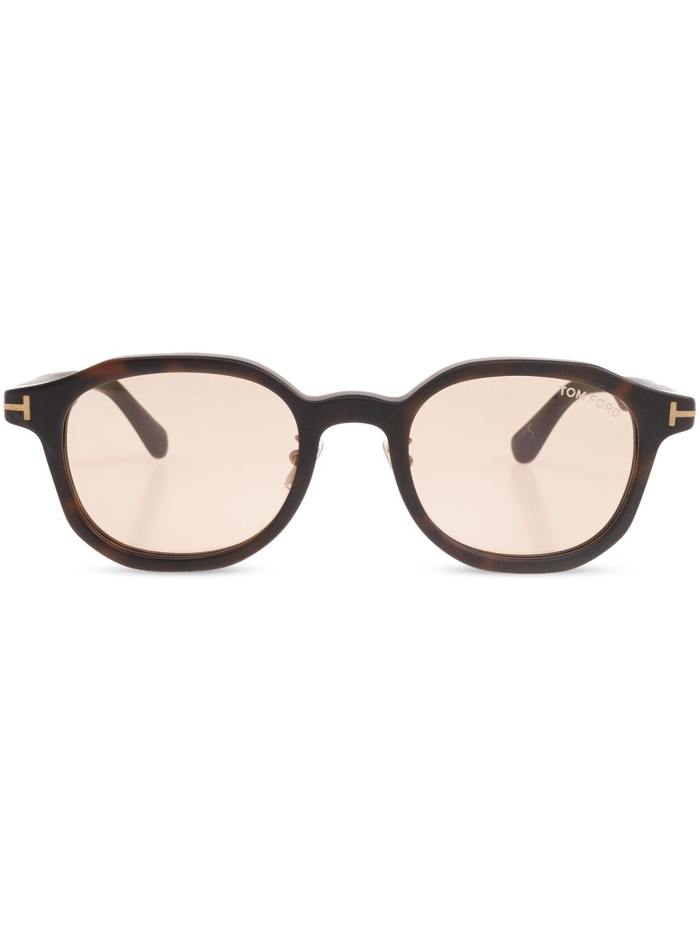 TOM FORD Eyewear Zonnebril met rond montuur Bruin