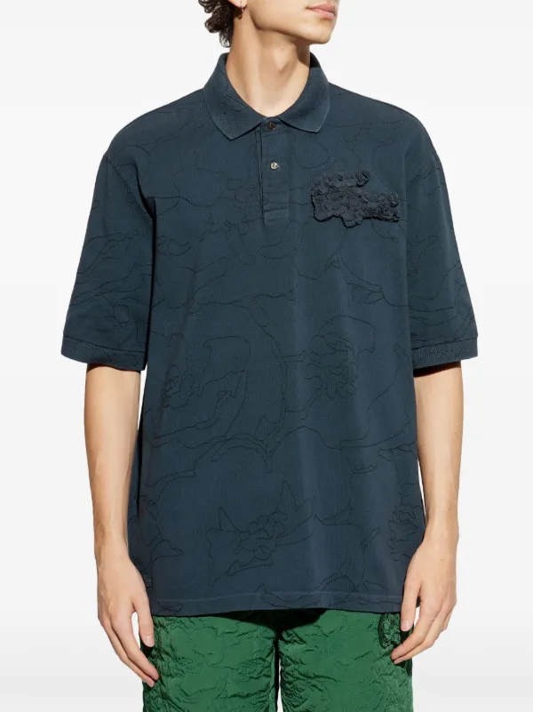 Lacoste crocodile-appliqué Polo Shirt | Blue | FARFETCH ZA