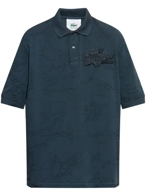 Lacoste crocodile-appliqué polo shirt